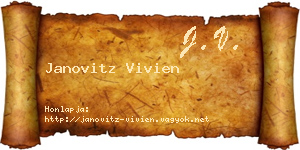 Janovitz Vivien névjegykártya